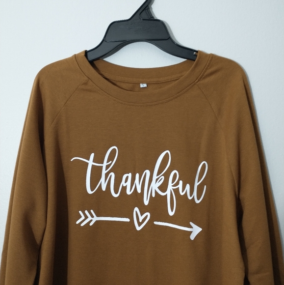 NWOT | "Thankful" Long Sleeve T-shirt - Picture 2 of 6